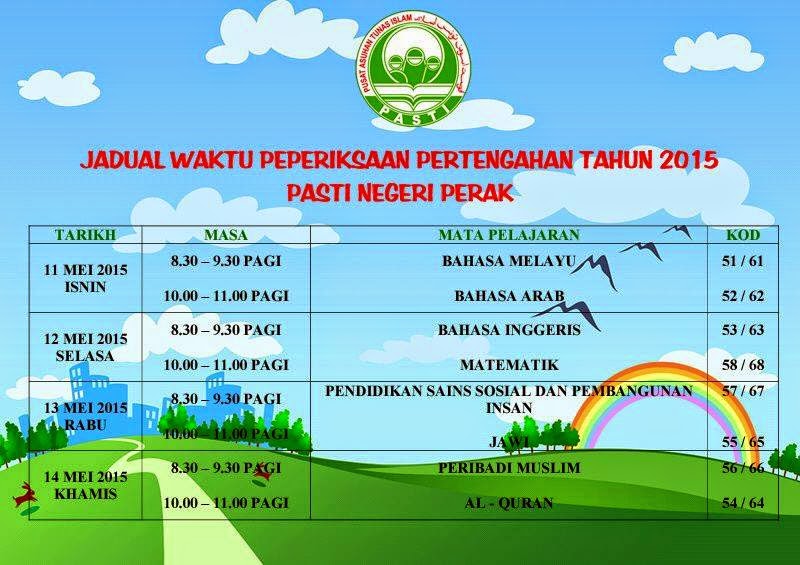 DPPK BAGAN DATOH: JABATAN PASTI : JADUAL PEPERIKSAAN 