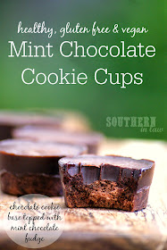 Healthy Mint Chocolate Cookie Cups Recipe - Healthy Mint Slice Biscuit Recipe - Healthy Thin Mint Cookie Recipe - gluten free, vegan, refined sugar free, dairy free, egg free