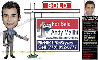 RE/MAX Sold For Sale Caricature Ads