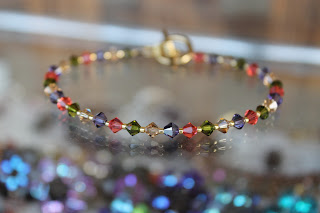 swarovski crystal simple single strand bracelet