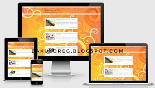  Desainnya sangat Elegant dengan latar belakang gambar aneh dan background content puti Tips Tutorial Template Responsive Blogger Gratis (Awesome Inc. 3)