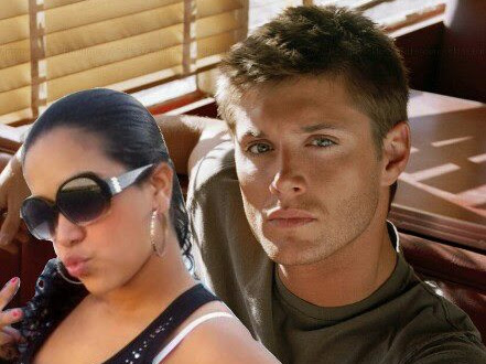 Achei ! Minha amiga com o Jensen Ackles ( montagem)