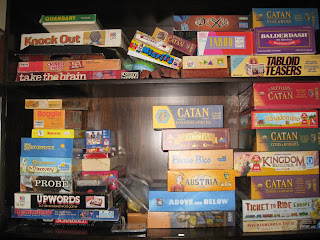 games cupboard, organised by category