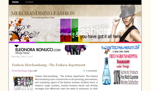 Merchandising fashion Template for fashion show fashion major 2 Column 