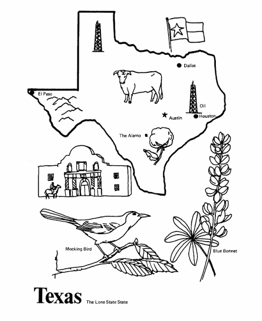 Coloring page Texas | Free printable coloring pages