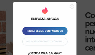 Como iniciar sesion en Tinder desde la web (PC)