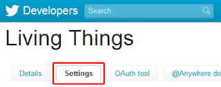 Setting Aplikasi Update Twitter