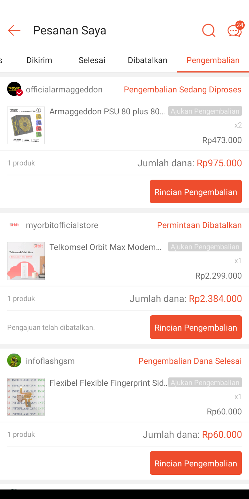 Cara Pengembalian Barang  Tidak Sesuai Shopee