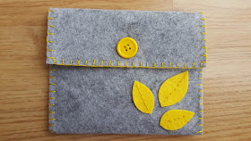 Embellished felt pouches