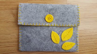 Embellished felt pouches