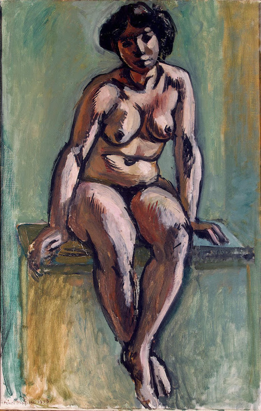 Seated Woman by Henri Matisse - Nude Paintings from Hermitage Museum