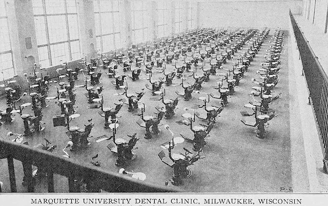 1950 Marquette University dental clinic, dentist school