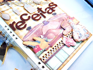 caderno de receitas scrapbook, caderno de receitas personalizado