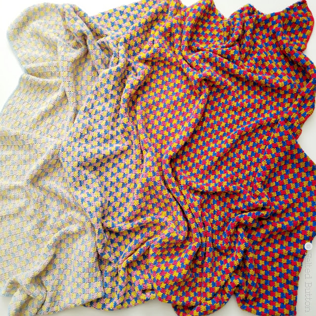 Trio Blanket--free crochet pattern by Susan Carlson of Felted Button; made with Scheepjes Whirl