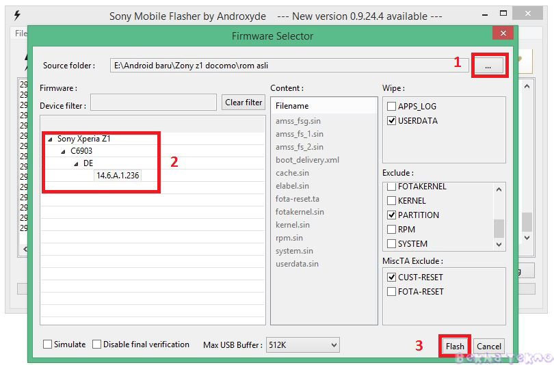 firmware Sony Xperia Z1