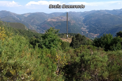 Vista de Braña Buenverde tras pasar por Matalachana