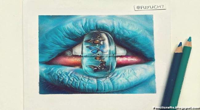 Hyper-Realistic Colored Pencil Drawings