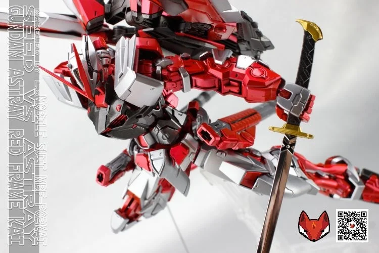 Painted Build: MG 1/100 Gundam Astray Red Frame Kai + Metallic Finish