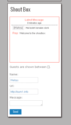 Membuat Shoutbox pada Joomla