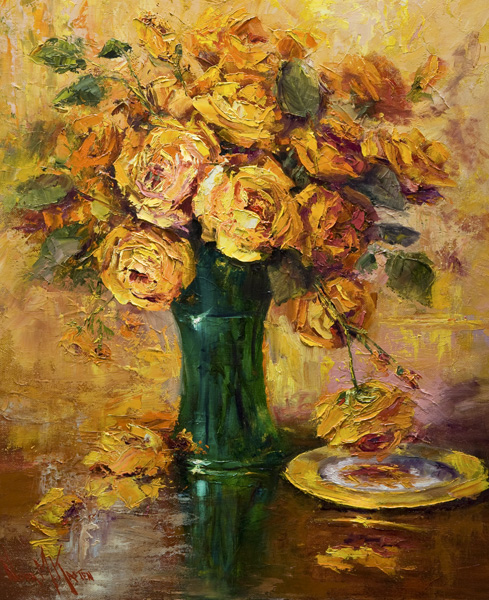 Oil Paintings Of Roses 