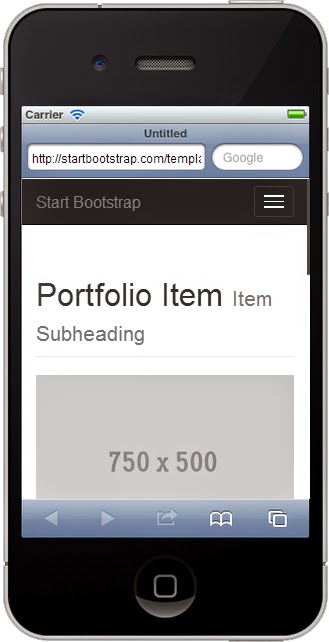 Free Bootstrap Themes Smartphone Screenshot