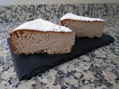 Tarta de queso y castañas