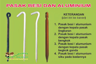 pasak besi dan alumunium - pramukaria