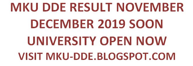 MKU DDE RESULT 2019