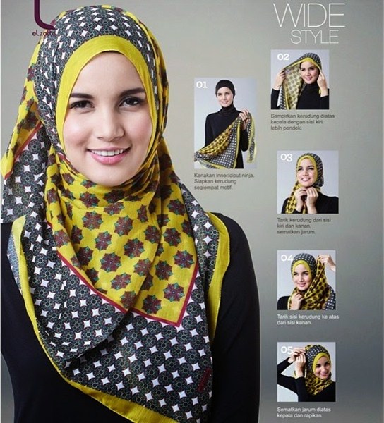 Kreasi Jilbab Segi Empat Desain Simple Elegan Modis Dan Modern Terbaru