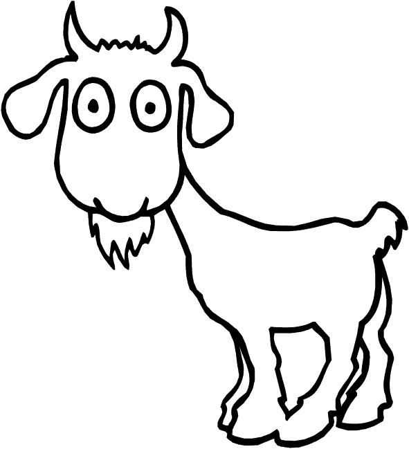 Download 19 Animal Goats Printable Coloring Sheet