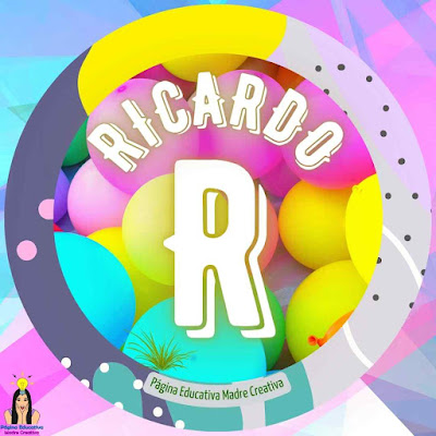 Solapín Nombre Ricardo para imprimir gratis