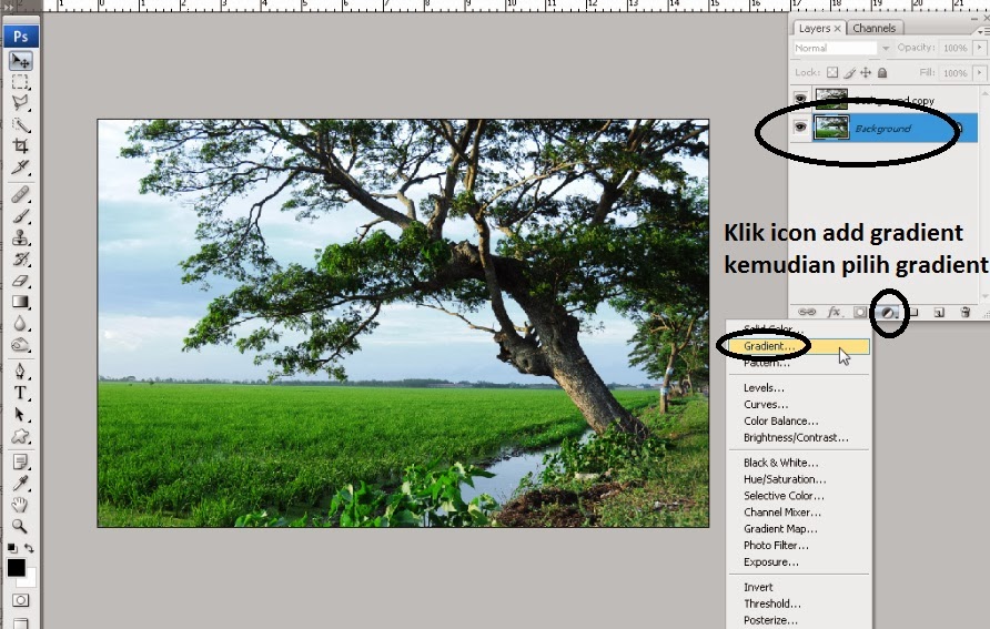 Cara ganti warna background dan seleksi menggunakan photoshop