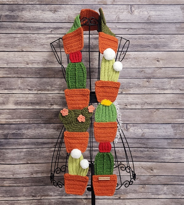 Potted Cactus Scarf - Sew Crafty Crochet