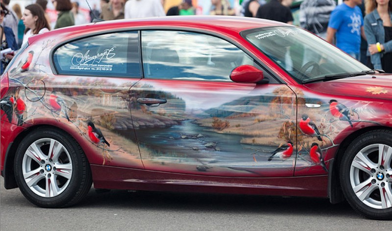 Amazing Air Brush Car Tattoo Pictures