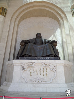 Statue of Chinggis Khaan at the Government Palace