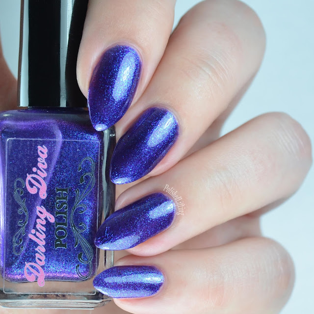 purple blue flake nail polish