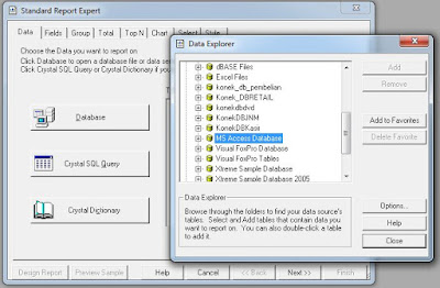 Cara Membuat Laporan Crystal Report Database Access ( .accdb )