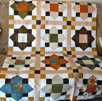 Sashed blocks of quilt