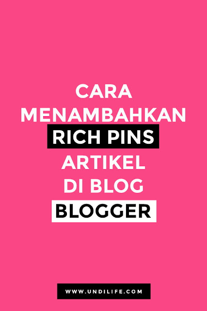 Rich Pins Pinterest untuk blogger