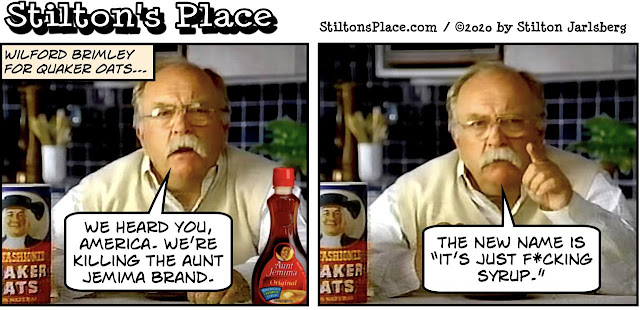 stilton’s place, stilton, political, humor, conservative, cartoons, jokes, hope n’ change, blm, aunt jemima, brimley