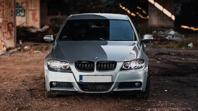 BMW M3, Gray Car, Front View