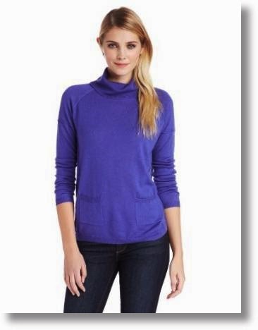 Colour Works Women's 100% Merino Wool Turtleneck Seam Out Tunic Sweater