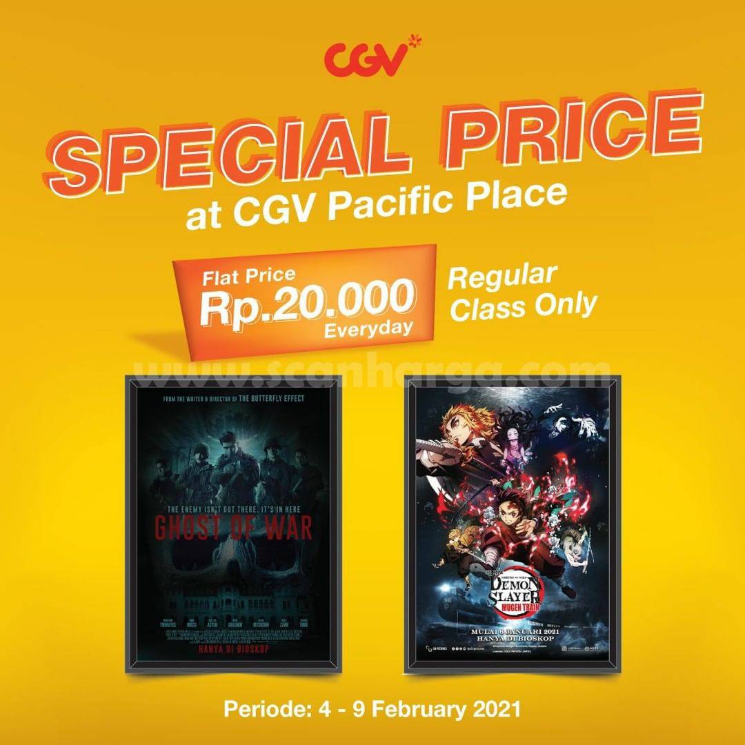 CGV Pacific Place Promo Special Price! Cuma bayar 20.000 bisa nonton Setiap Hari