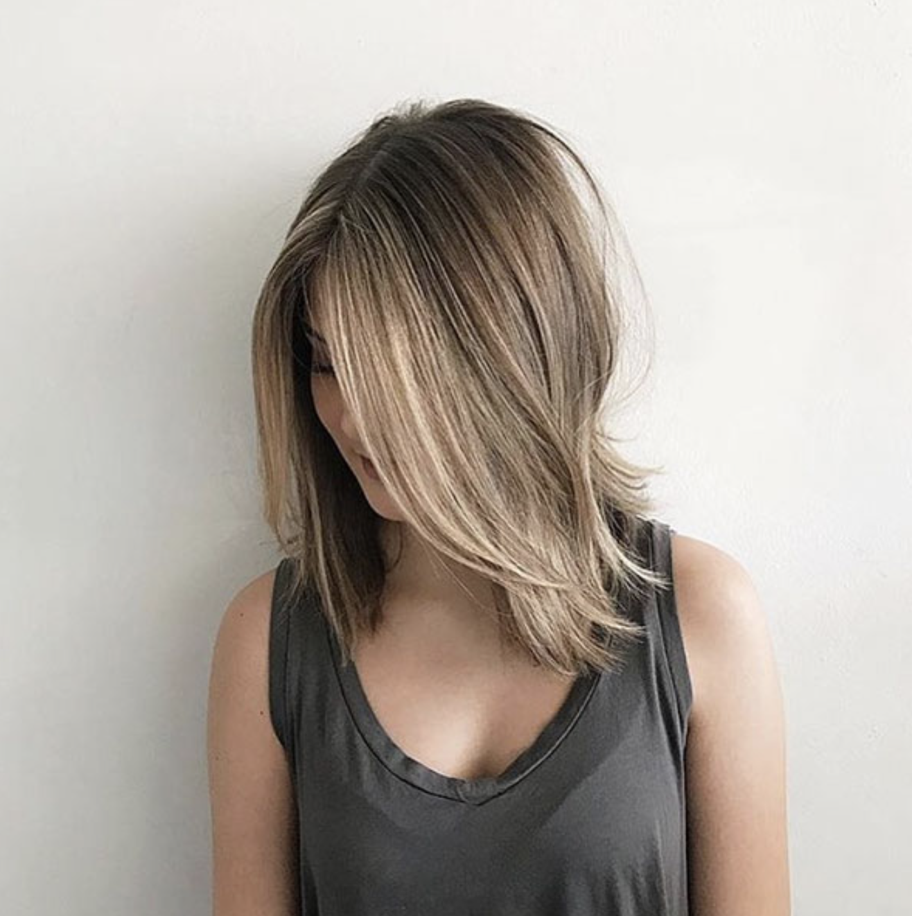 short straight hair asymmetrical