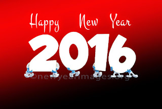 happy new year 2016 red and black