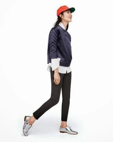 J Crew satin sweatshirt