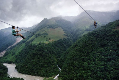 Kid Rides A Zip Line To School Seen On www.coolpicturegallery.net