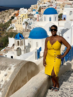 Santorini Blue Domes