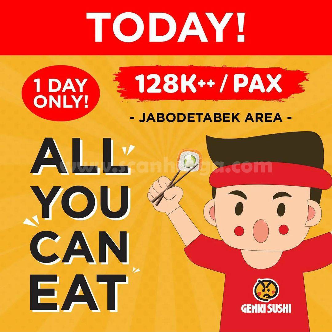 Promo GENKI SUSHI - ALL YOU CAN EAT only Rp. 50.000++