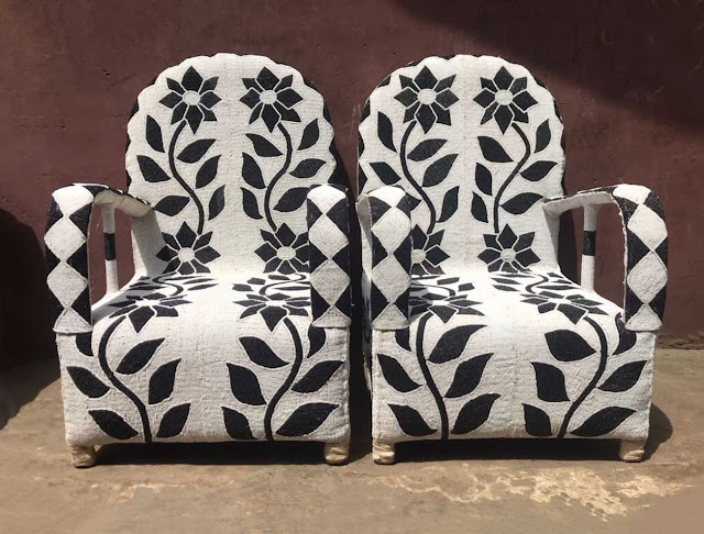 African Handbeaded Chairs